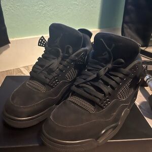Jordan 4 black cat retro og worn